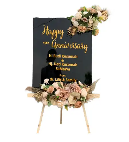 Papan Bunga Akrilik cemara asri